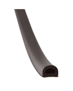 "D" Profile EPDM Cellular Rubber Sealing Strip, Black