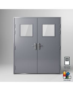 Glazed Double Security Door