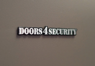 Doors4Security - fire rated door with logo